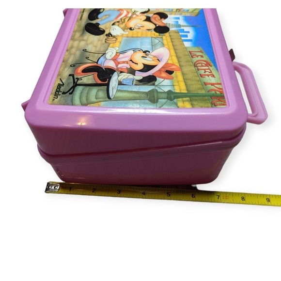 Vintage Mickey & Minnie Mouse Le Cafe Aladdin Plastic Lunchbox - Picture 10 of 11